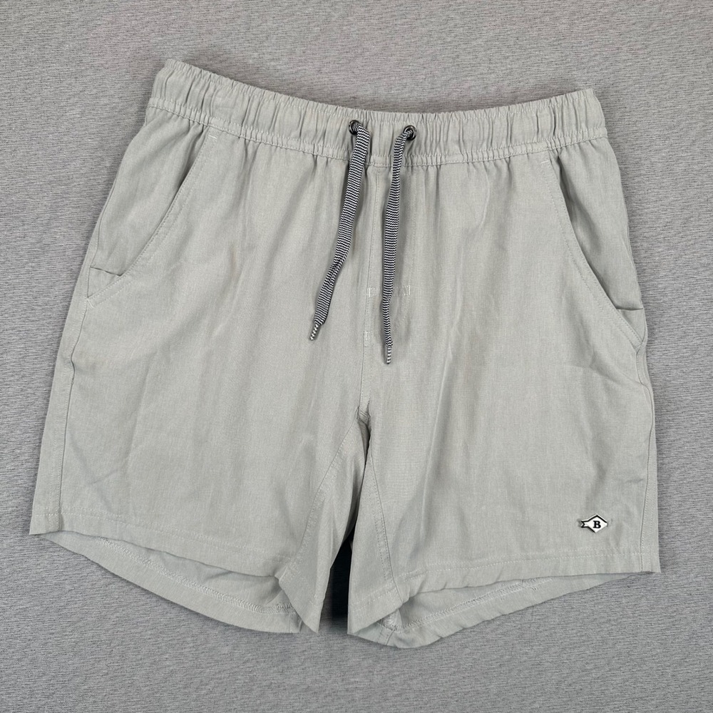 Burlebo Athletic Shorts Mens Small Light Grey Elastic Waist Drawstring Liner